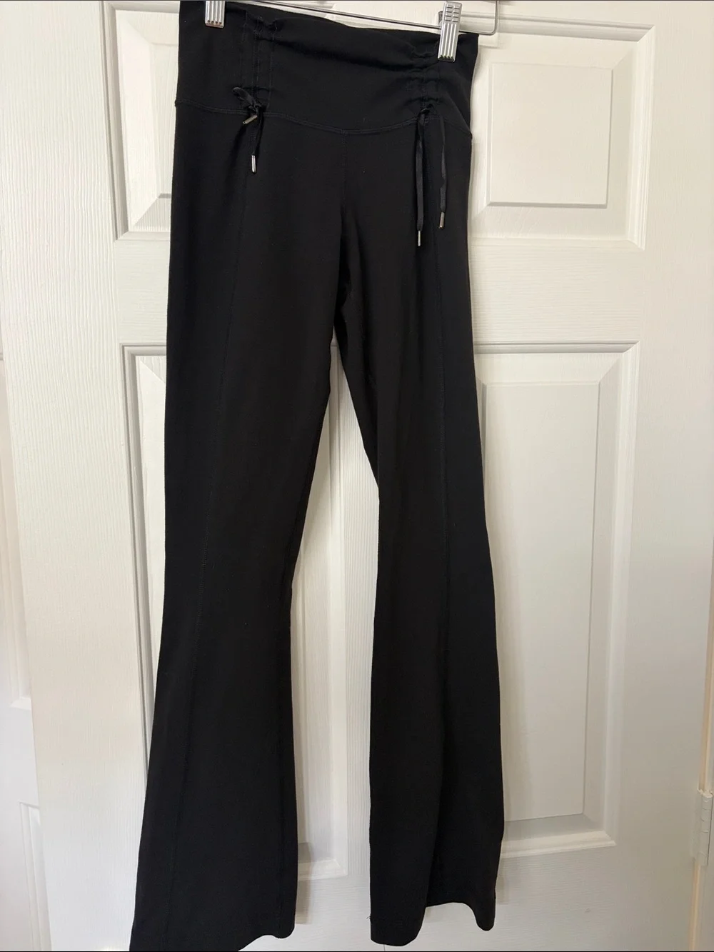 lululemon athletica Black Bootcut Drawstring Yoga Pants
